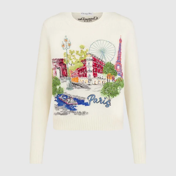디올 Souvenir 자수 스웨터 544S5